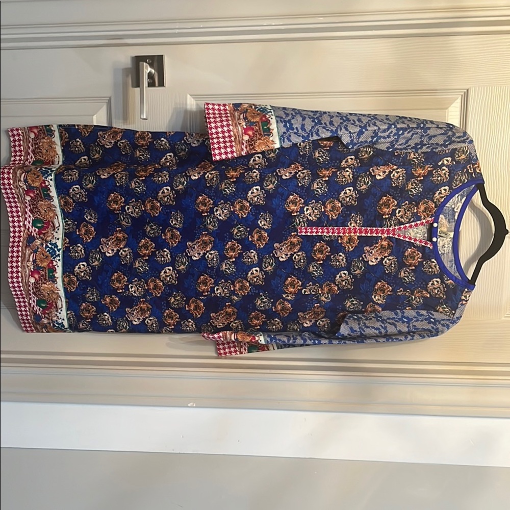Ethnic Kurta Floral Blue